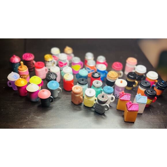 LOL Surprise Doll Lot 46 Bottles Sippy Cups Coffee Pop Carton Mason Jar Drinks - Picture 8 of 8
